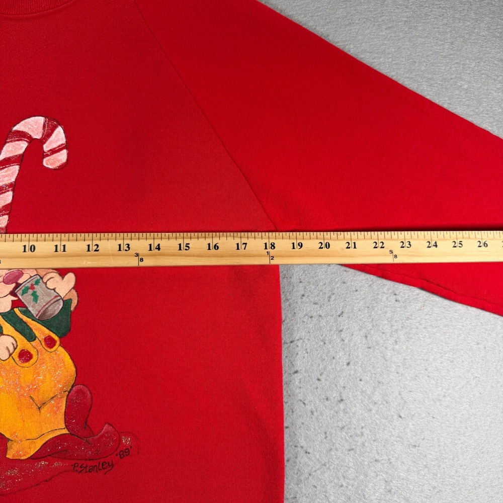 Vintage Disney Snow White Grumpy Sweatshirt R Stanley Screen Stars Red 1988 - Picture 6 of 13